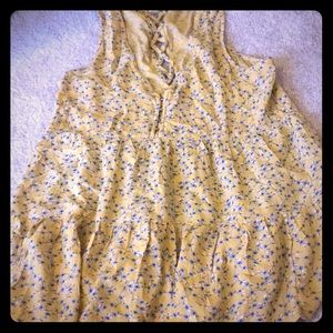 Yellow, floral shirt